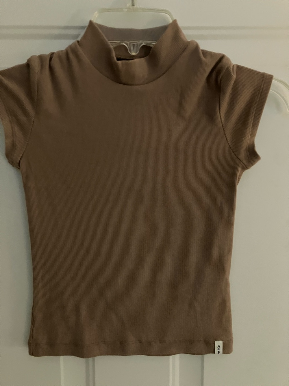 abercrombie kids Brown Mock Neck Short Sleeve Tee